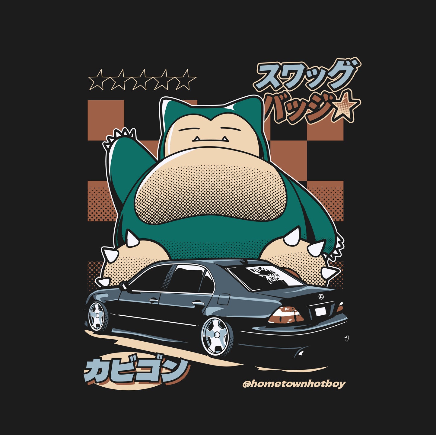 Swagg Badge X Snorlax tee