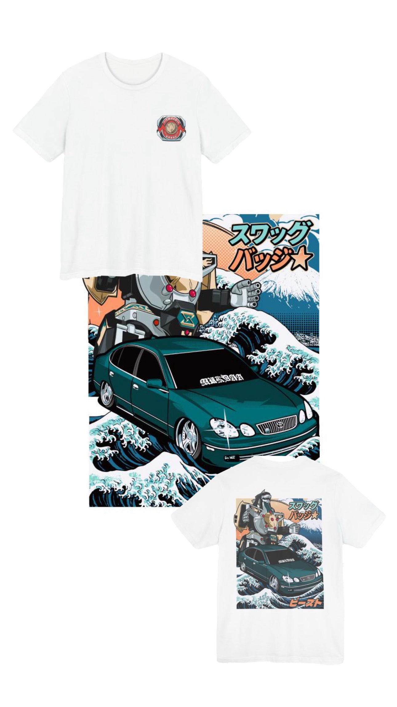 Swagg badge X Dragonzord Tee